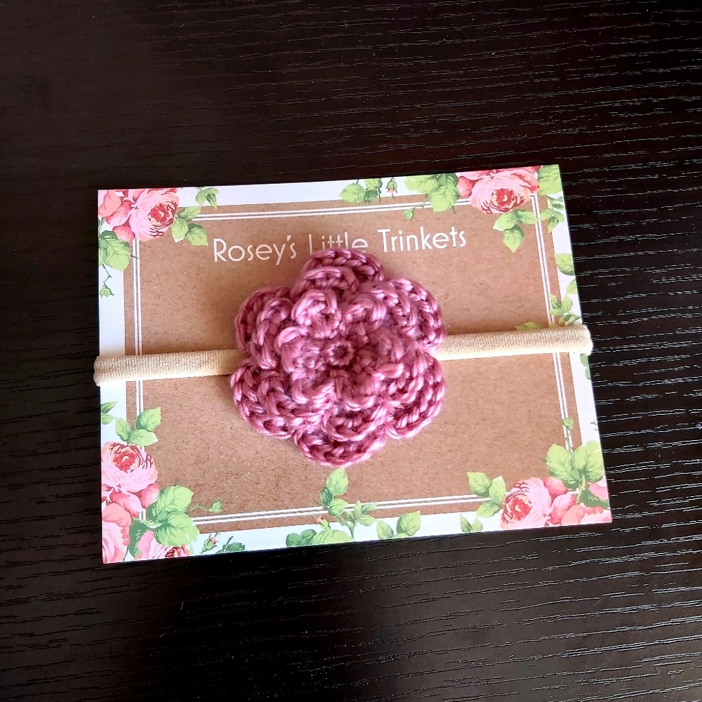 Crocheted baby headband